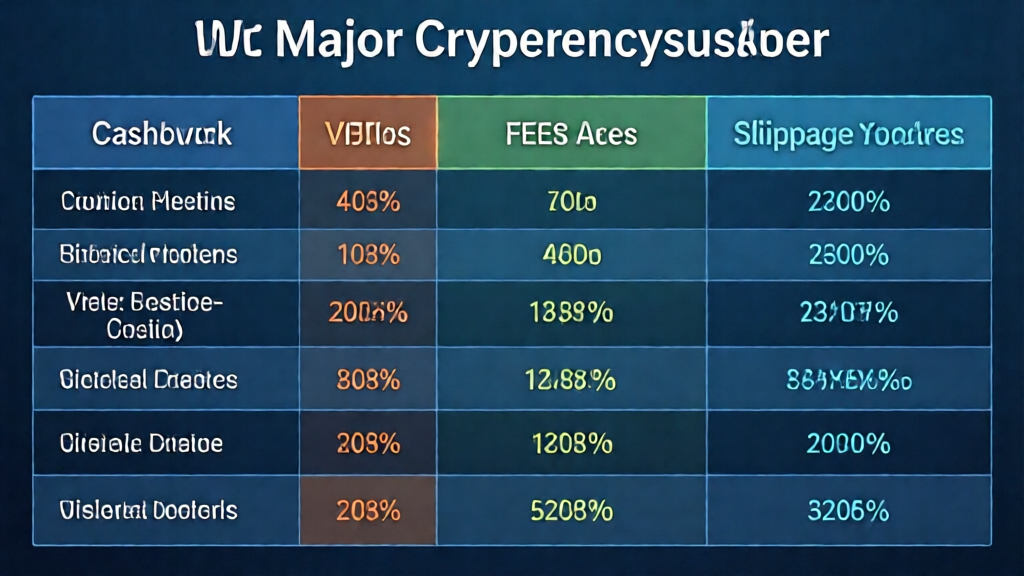 Comparing Cashback Features on Major Crypto Exchanges